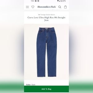 Abercrombie Curve Love size 31/12 Short